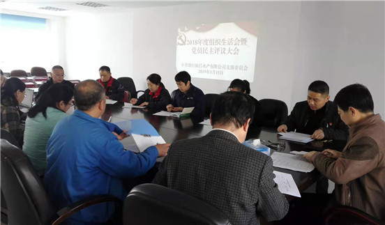 海昌黨支部召開2018年度組織生活會暨民主評議黨員大會